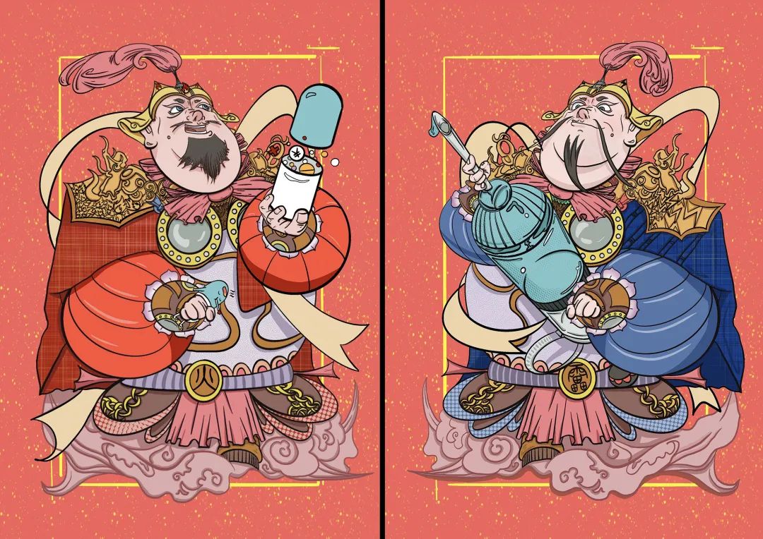 钟南山,李兰娟,雷神,火神成了"国潮"门神…上海这些00后真是脑洞大开