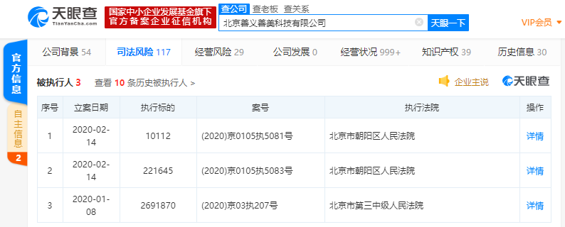 人人车关联公司再度成被执行人，执行标的超726万元