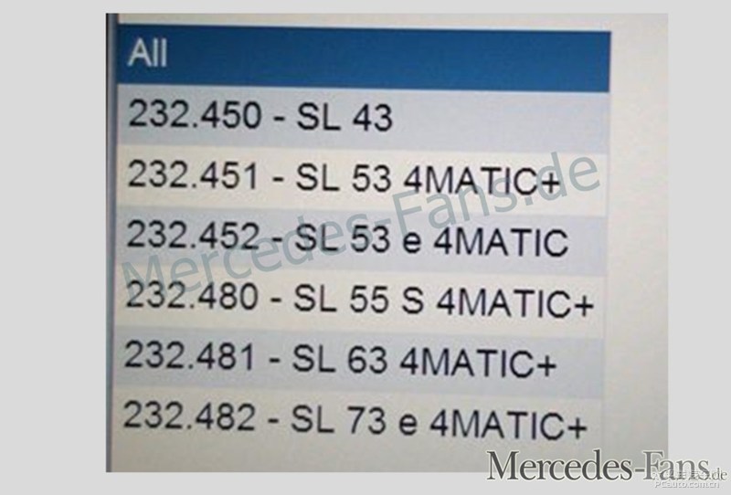 奔驰全新SL级命名信息曝光 有望推出插混车型