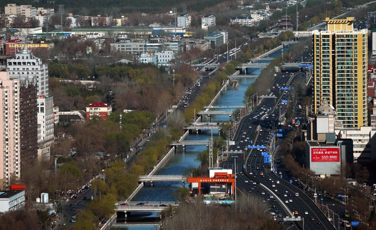 俯瞰北京南二环,春意盎然!