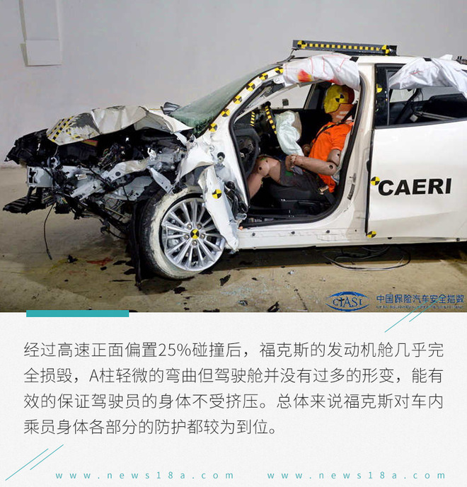 维修费最低才1542元! 碰撞试验A柱变形人却没事