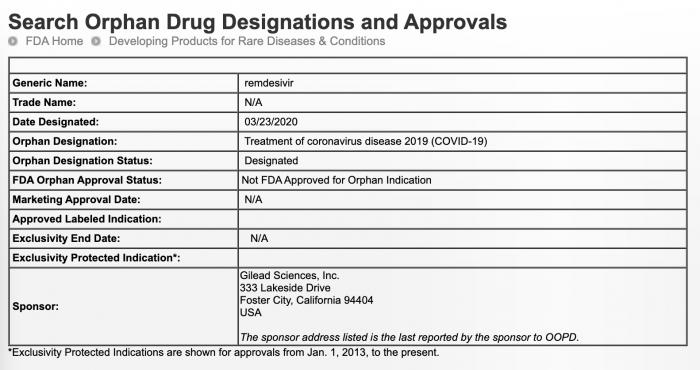 瑞德西韦获fda 孤儿药认定 意味着什么 吉利德 新浪财经 新浪网 瑞德西韦获fda 孤儿药认定 意味着什么 吉利德 新浪财经 新浪网