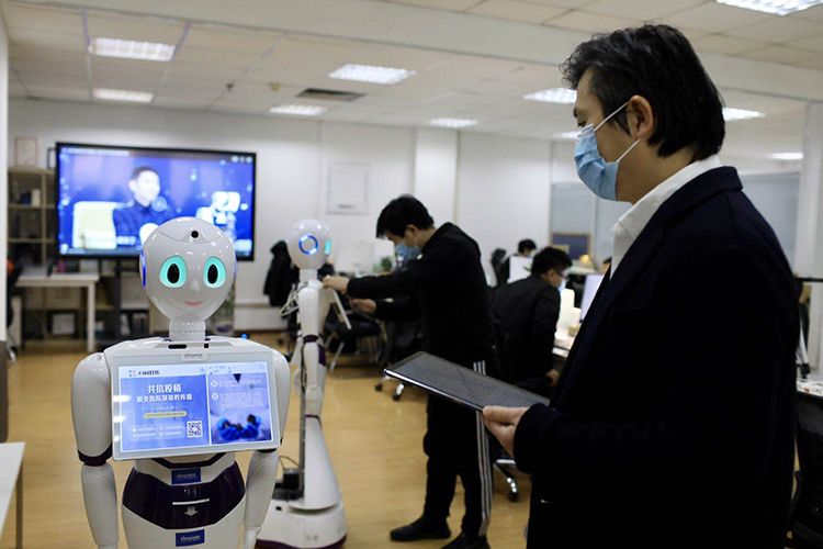 AI医生问诊 机器人消毒 海淀创业园科技助力疫情防控|疫情|机器人|新冠肺炎_新浪新闻