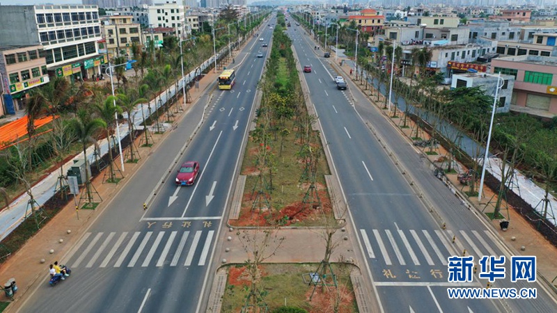 海口:琼山大道市政化改造项目即将完工