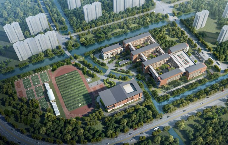 张浦第二中学效果图/来源中国昆山据了解,张浦第二中学新建工程项目