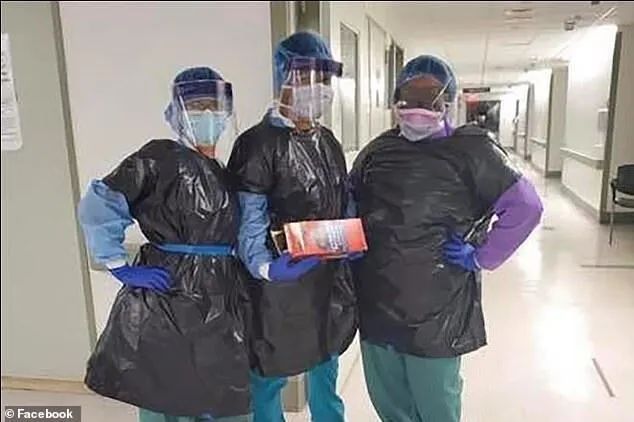  身穿黑色垃圾袋的医护人员 图自《每日邮报》