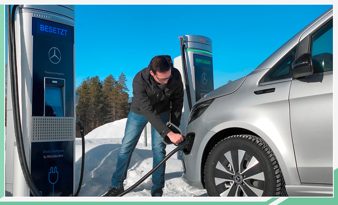 梅赛德斯-奔驰EQV完成冰雪测试 有望下半年上市