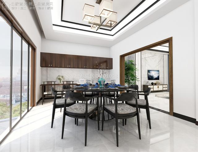 客厅与堂屋的隔断,通过带储物功能的成品中式桌柜,上面饰品可根据业主