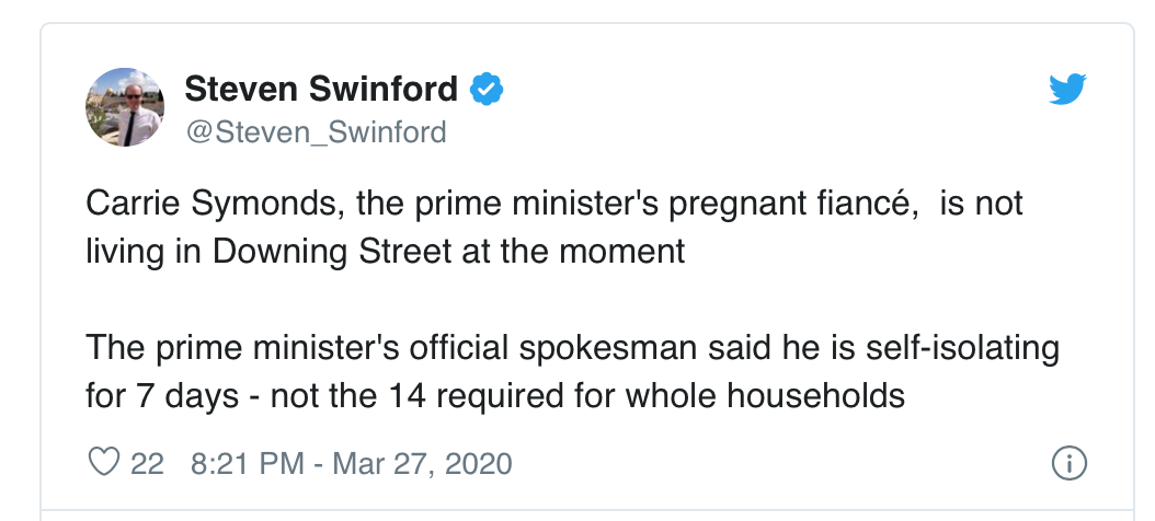  《泰晤士报》记者推特截图