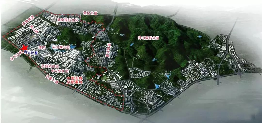 长沙信息产业片规划图而尖山湖所在的高新麓谷,更堪称是长沙经济的"