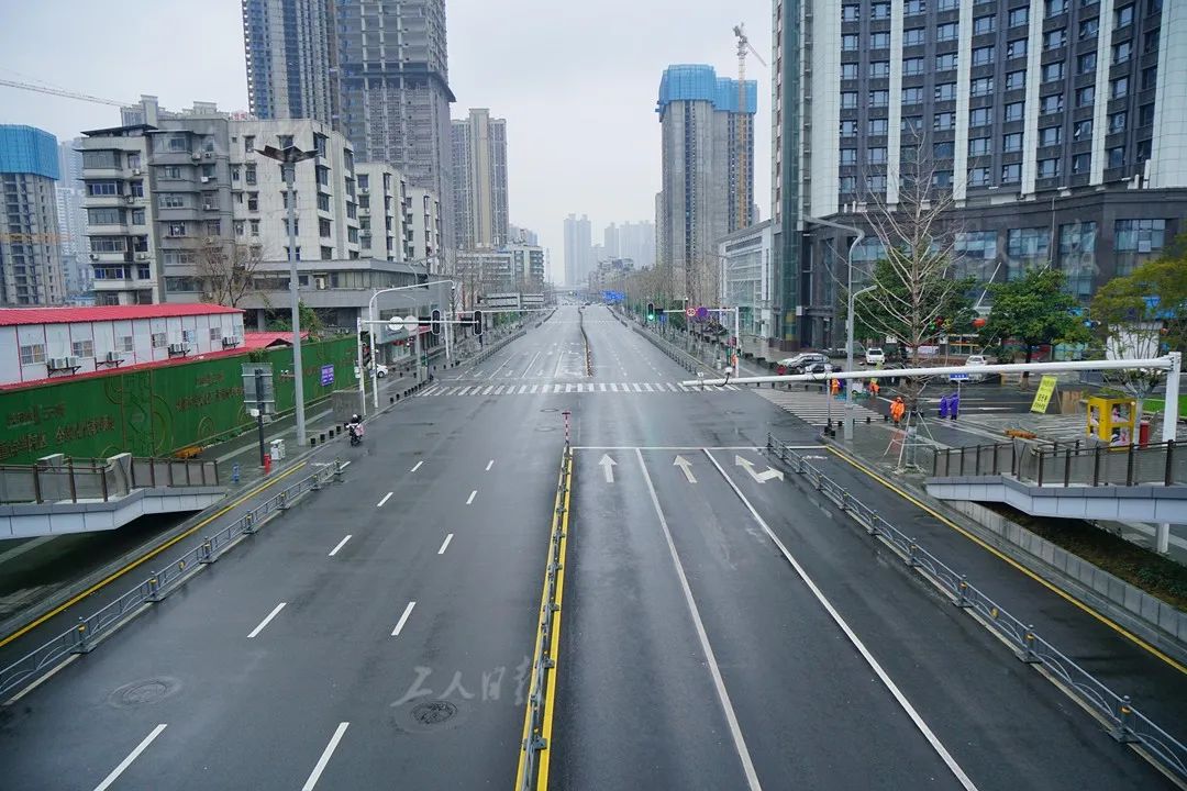 封城后的武汉街道图片图片