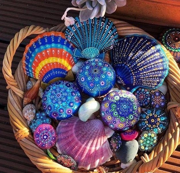 变废为宝,石头画,贝壳画这些创意绘画已被玩疯