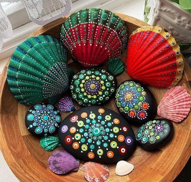 变废为宝,石头画,贝壳画这些创意绘画已被玩疯