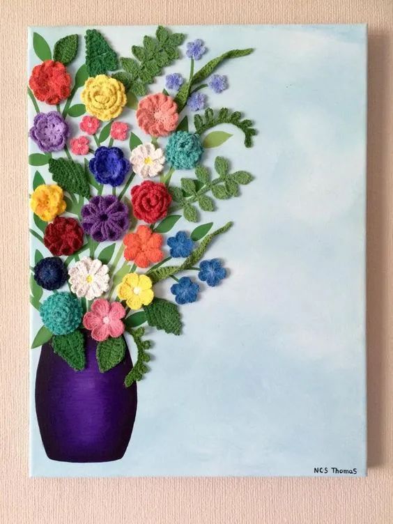 用不完的零碎毛线,给家居打造惊艳的一角!