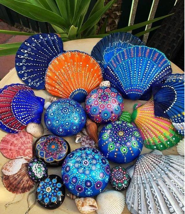 变废为宝,石头画,贝壳画这些创意绘画已被玩疯