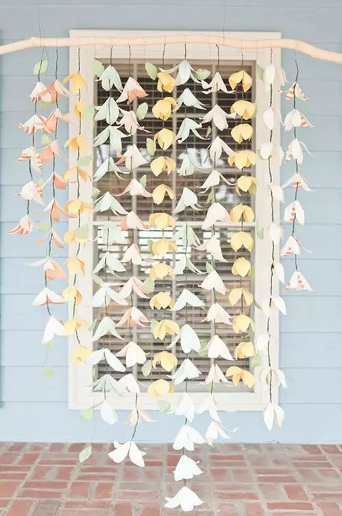 彩纸轻松做一面植物墙,让你家美到炸!