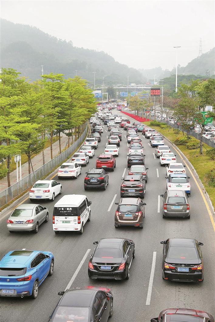 深圳早晚高峰车流量高于去年12月