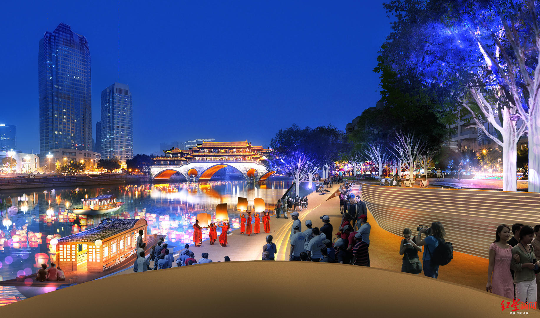 锦江公园·音乐广场时尚滨水慢行空间预计年内开放