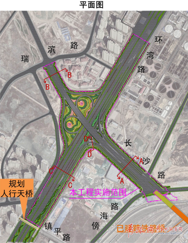 青岛环湾路-长沙路立交桥规划方案发布
