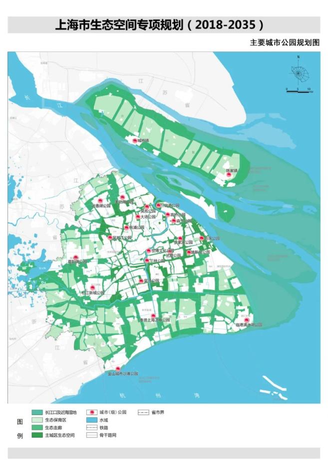 (5) 主要城市公园规划图 (6) 绿道体系规划图 (7) 中心城绿地网络规划