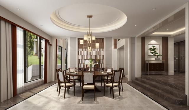 我家装修的1140平米现代风格，半包花了86万元，值不值？-依云水岸别墅装修