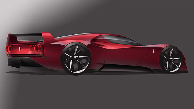 向经典致敬 全新一代法拉利F40渲染图曝光