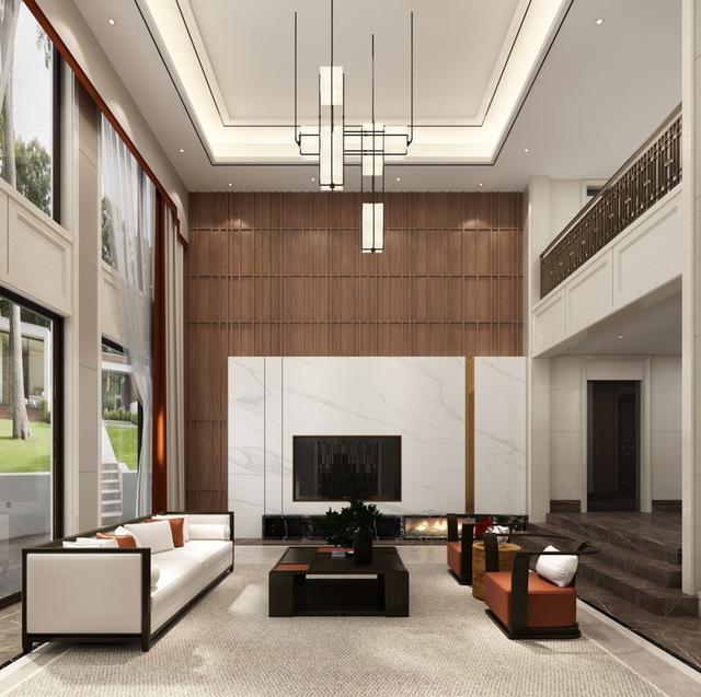 我家装修的1140平米现代风格，半包花了86万元，值不值？-依云水岸别墅装修