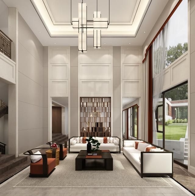 我家装修的1140平米现代风格，半包花了86万元，值不值？-依云水岸别墅装修