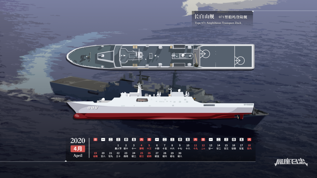 战忽局4月壁纸,071长白山舰上线!| 图说