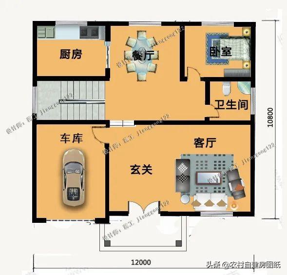 2款帶車庫的農村別墅都是二層6間房農村人不用負債就能建