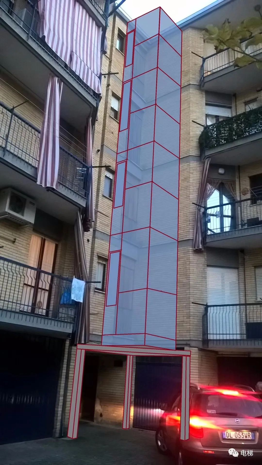 牛:底坑悬空的加装电梯!