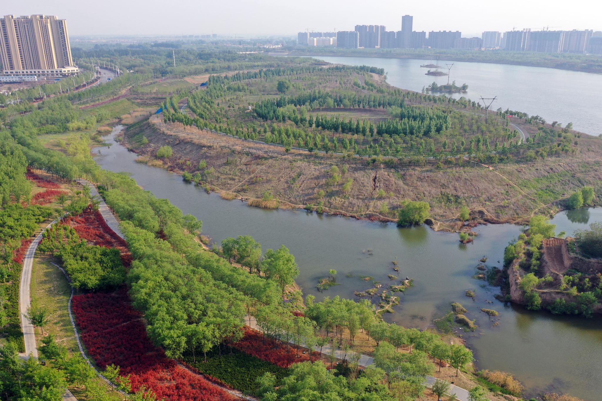 河南鹤壁暮春淇河美