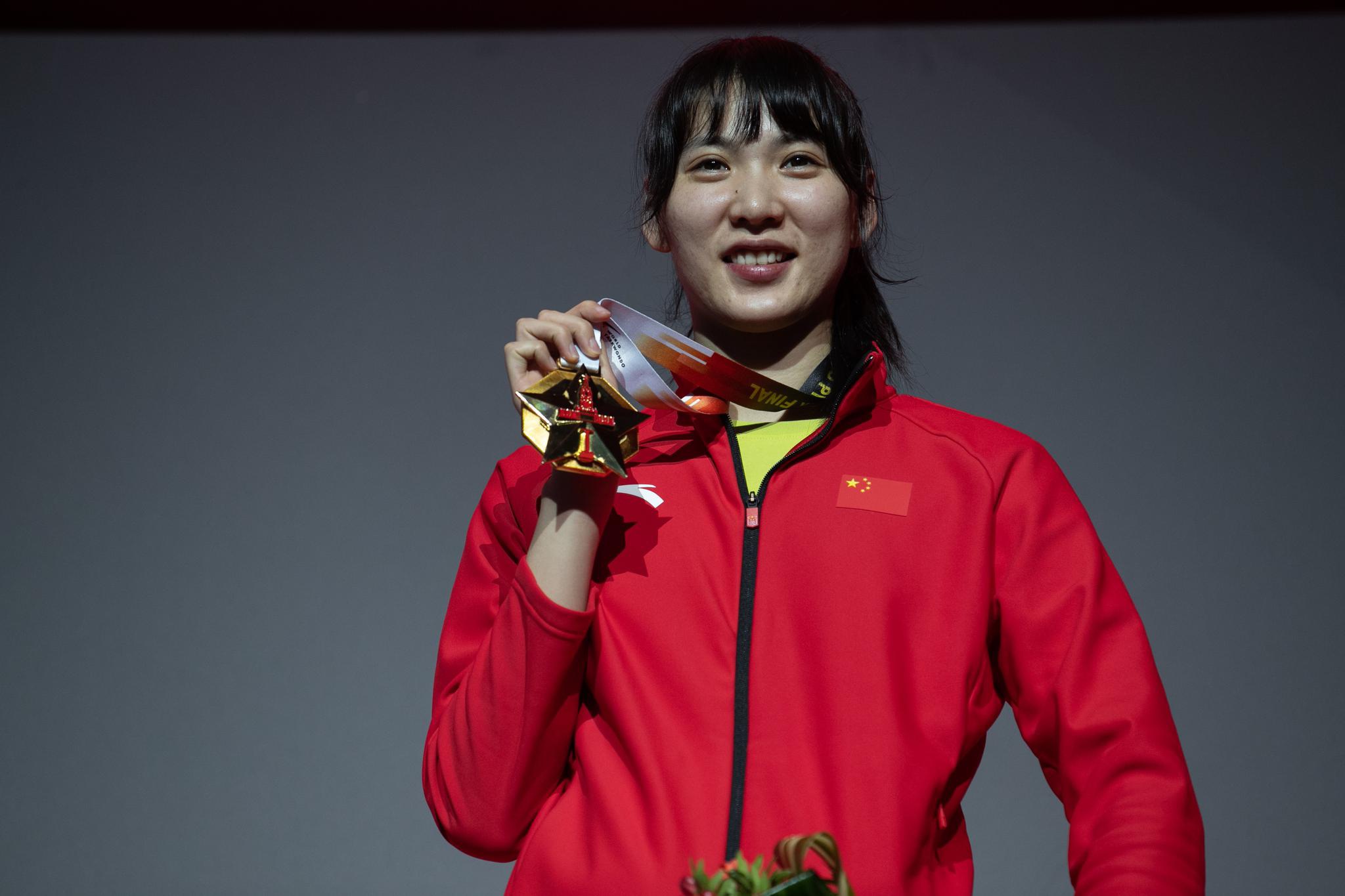 2019年12月7日,中国选手郑姝音在俄罗斯莫斯科举行的世界跆拳道大奖赛