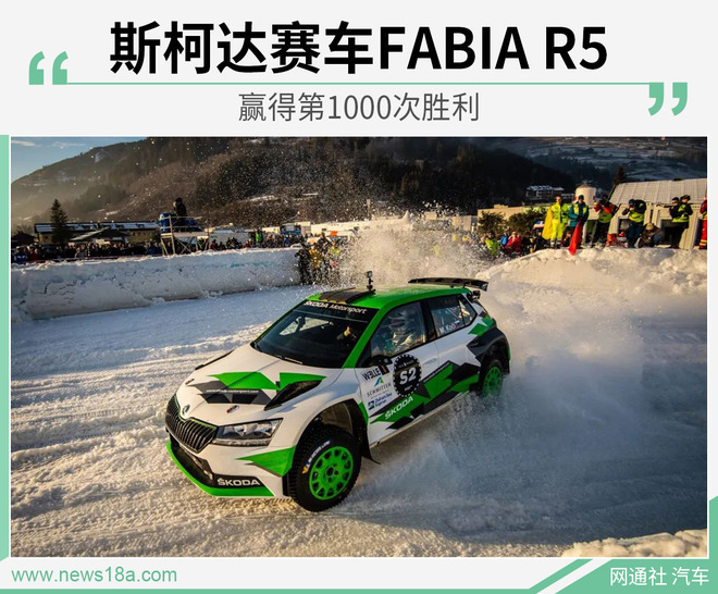 斯柯达赛车FABIA R5 赢得第1000次胜利