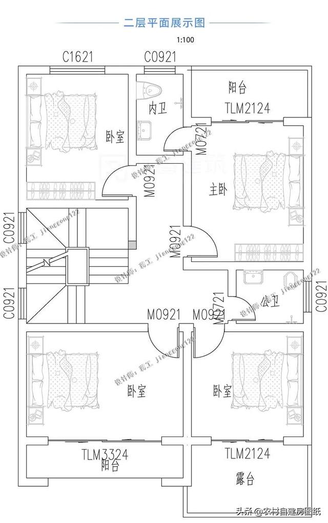 6款三层农村别墅设计,开间8米进深长,24到42万总有一款建得起