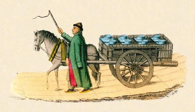 皇家供水马车03大臣的轿子中堂是最高级别的官员,装束与亲王相同,下面