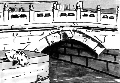 卢沟桥的简笔画简单图片