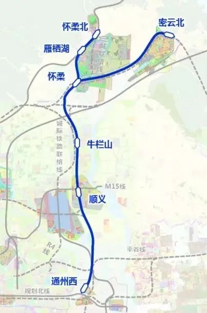 北京市郊铁路2020年再增100公里副中心线将再次延长