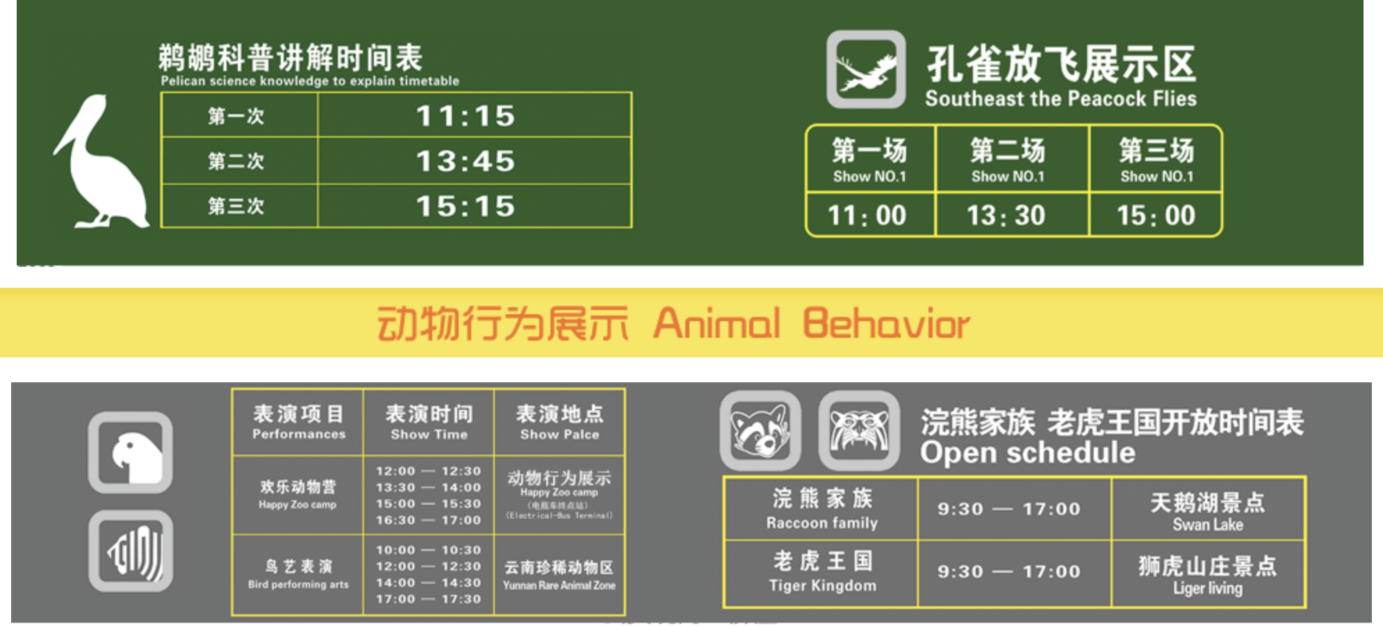 云南野生动物园的动物表演项目  云南野生动物园官网 图