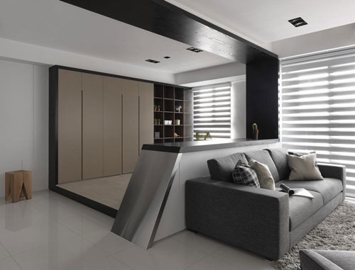 利落线条表现空间 83平简约风小户型设计