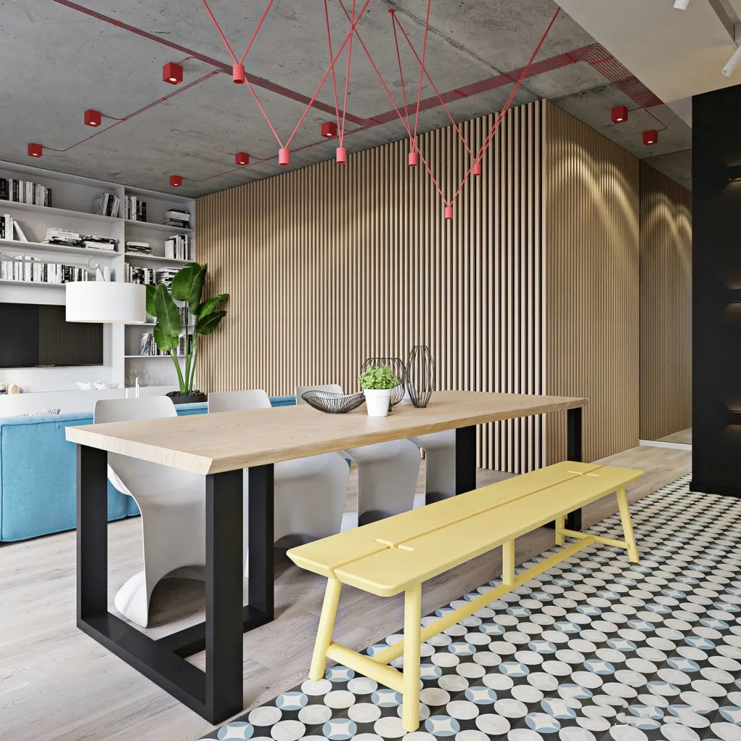 110㎡简约工业风,毛坯水泥天花板,个性时尚的高档