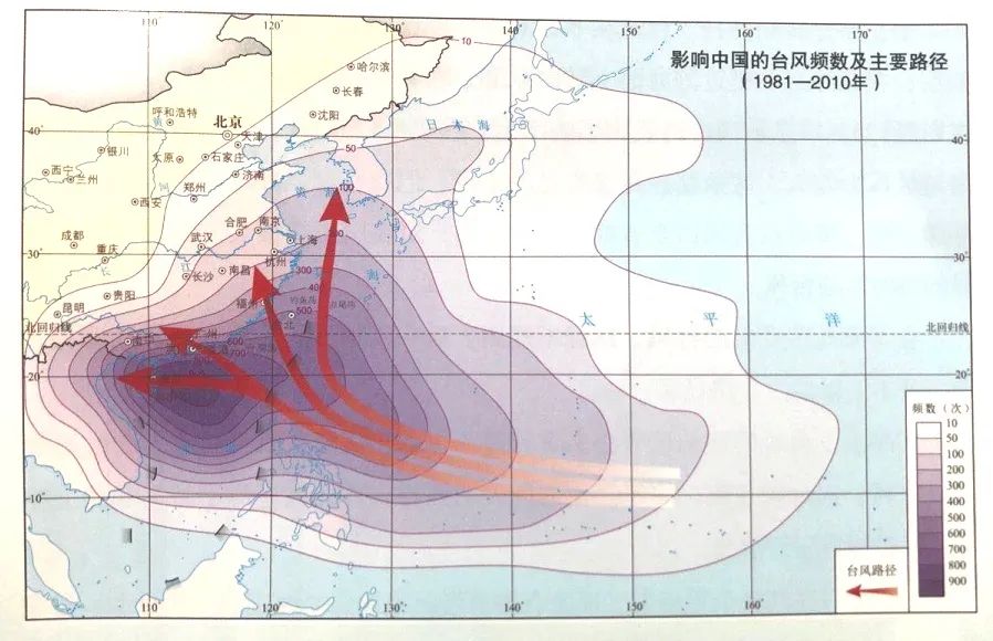 影响我国的台风,大致有三种基本路径.视频来源:中国天气网