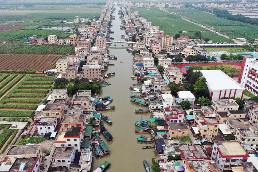 广州南沙万顷沙镇十四涌巡河通道7月底贯通
