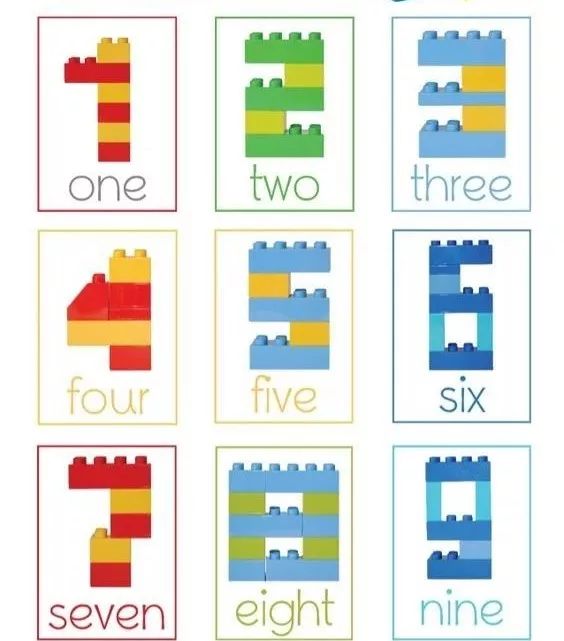 (7)对称图形 小点的孩子,家长可先演示一遍搭建的轴对称乐高,让孩子