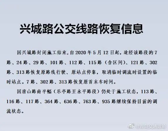 近期青岛一大批公交线路有调整!快看有你经常坐的吗?