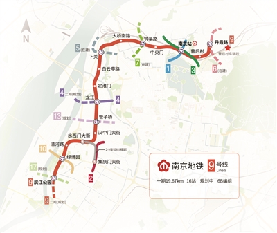 扬子晚报讯(记者 徐郁华)记者前日在南京地铁9号线水西门站施工现场