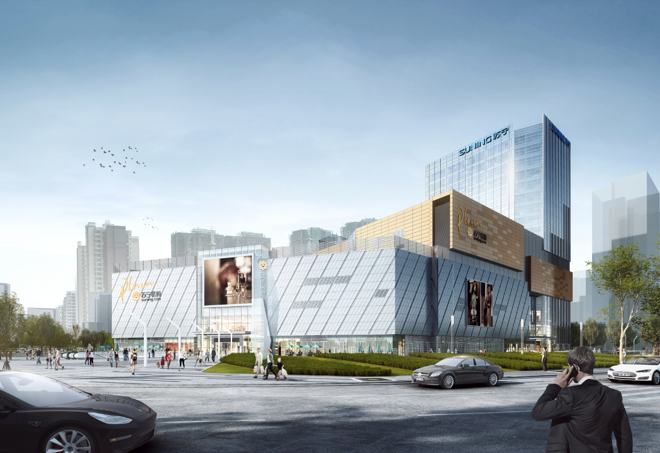 成都新都苏宁易购广场地处成都市新都区新兴核心商圈——钟楼商圈