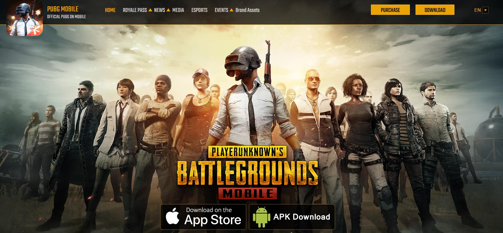 《PUBG Mobile》美国官网截图