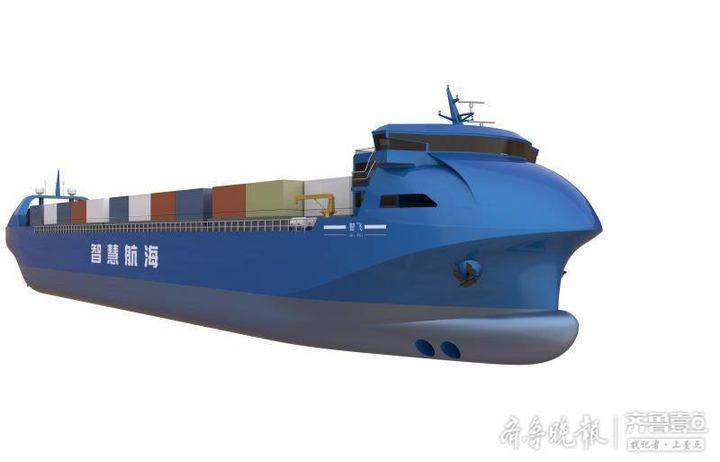 我国首艘自主航行集装箱商船青岛开建，明年下半年测试运营