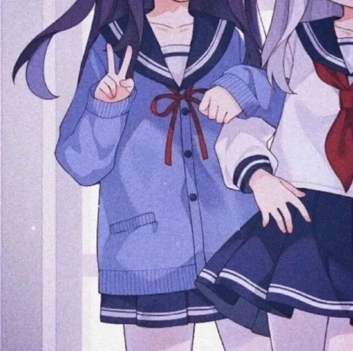 动漫真人版闺蜜头像